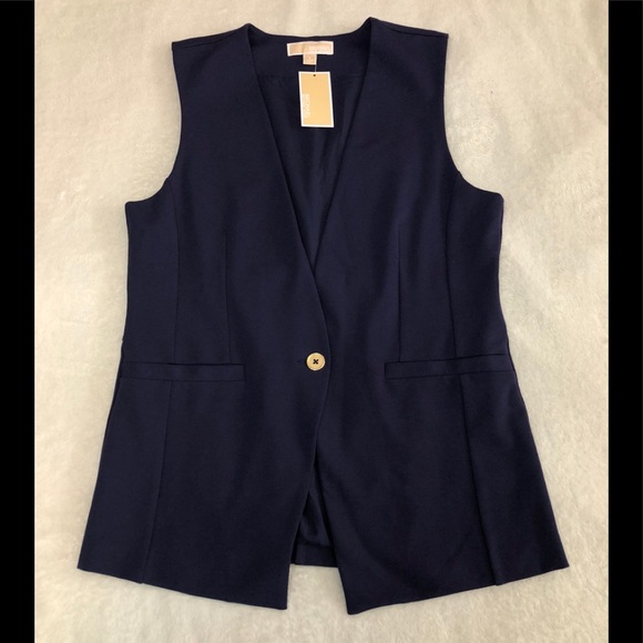 michael kors vest womens navy